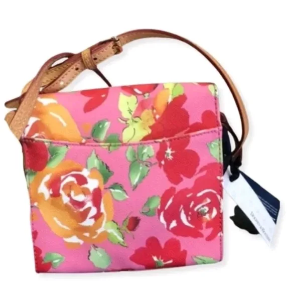 Dooney & Bourke Plumeria Floral Crossbody/Letter Carrier Bag NWT - Picture 4 of 6